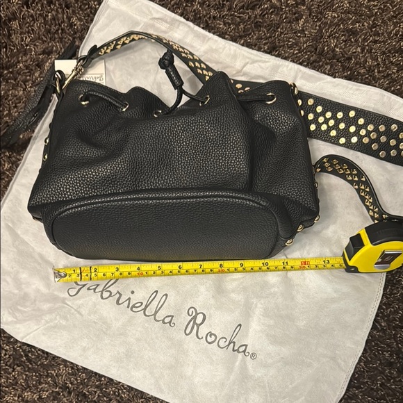 Gabriella Rocha Black Leather Studded Backpack